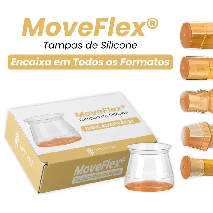 MOVEFLEX™ – TAMPA DE SILICONE PARA PÉS DE MÓVEIS (PROTEGE CONTRA RISCOS E BARULHOS)