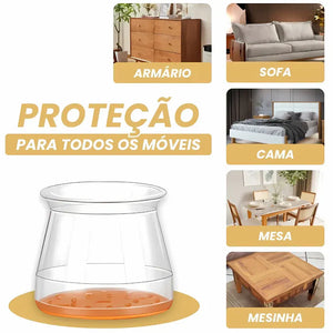 MOVEFLEX™ – TAMPA DE SILICONE PARA PÉS DE MÓVEIS (PROTEGE CONTRA RISCOS E BARULHOS)