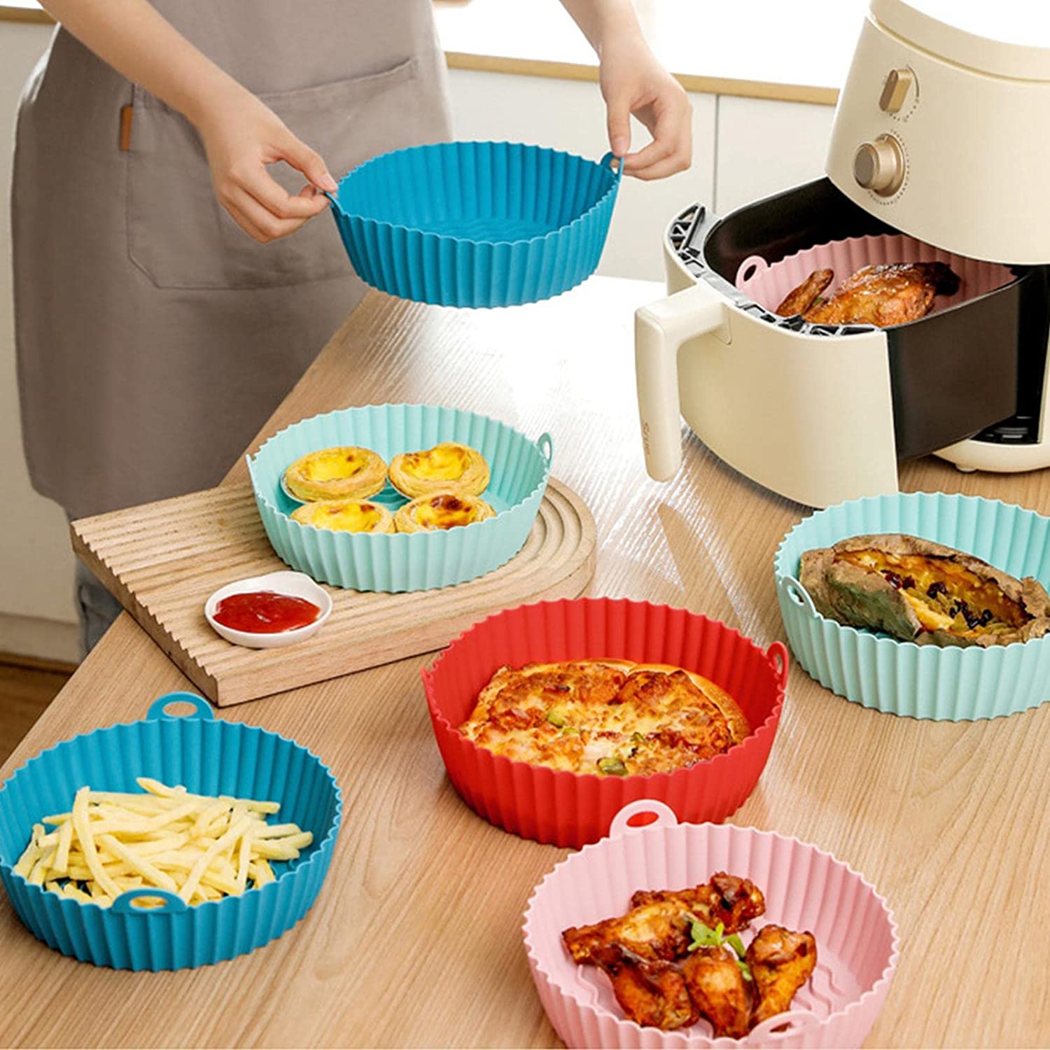 CONJUNTO DE TABULEIROS DE SILICONE PARA FRITADEIRAS - COMPLETE FRYER™